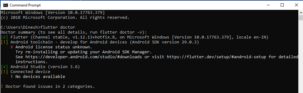 Flutter Doctor | Flutter Sdk Setup In Windows