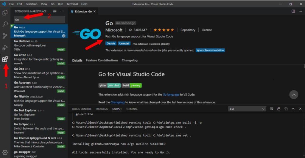 Golangvscode | Golang Setup In Windows