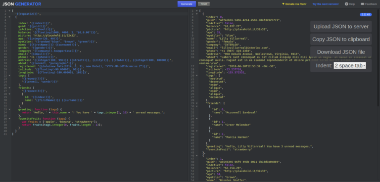 json dummy data generator json dummy data generator