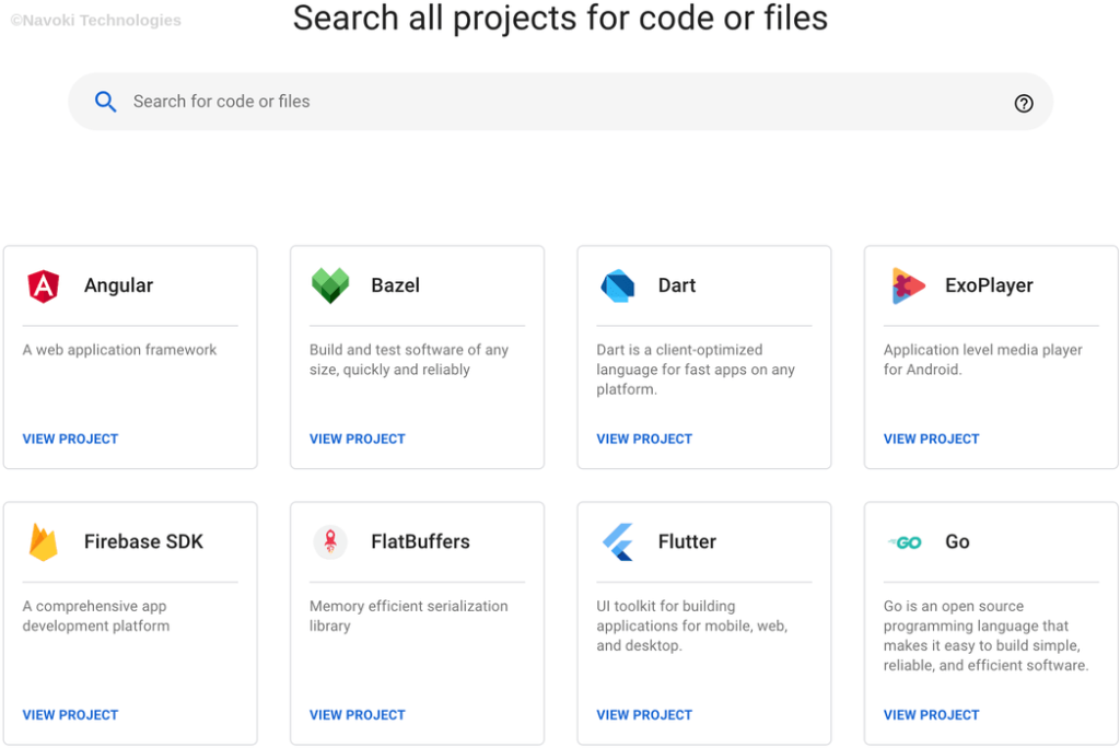 Googlecodersearch | Google Provides Code Search For Tensorflow, Flutter, Dart, Angular, Go And More