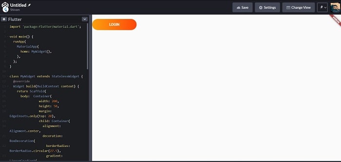 Flutter-With-Codpen-Button